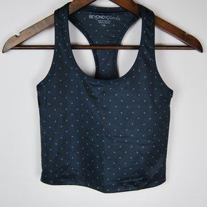 Beyond Yoga-Cropped tank-Navy Blue